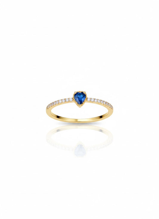 Bague Cœur Bleu